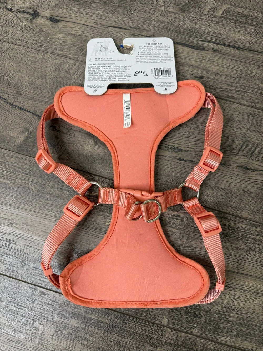 Youly The Champion Dog Harness Large Coral New